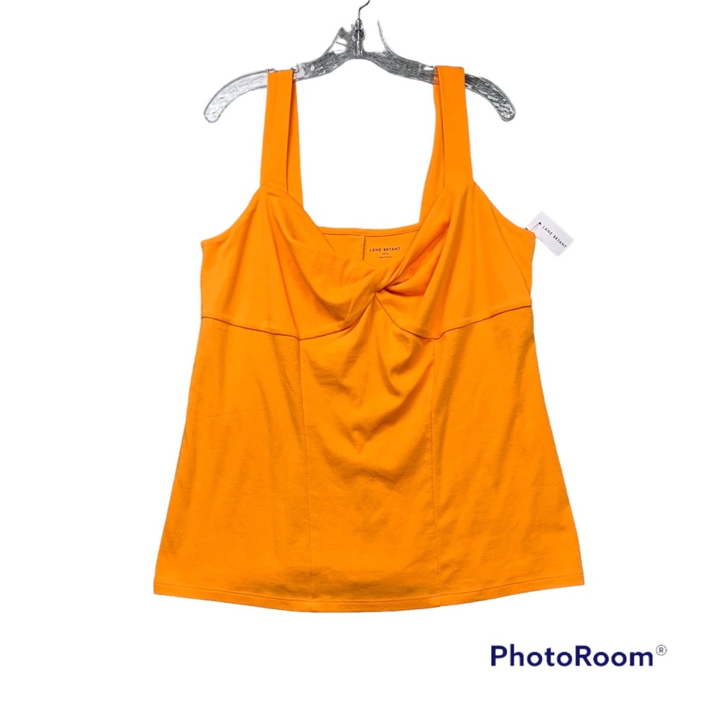 Lane Bryant Orange Tank Top Twisted Knotted
